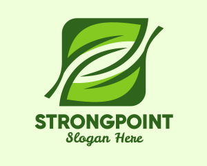 Crops - Green Square Leaf logo design