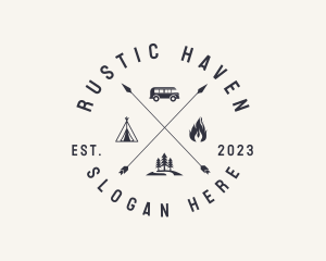 Outdoor Forest Camping logo design