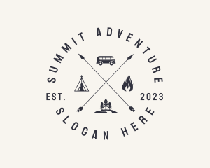 Climbing - Outdoor Forest Camping logo design