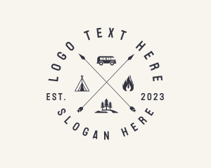 Outdoor Forest Camping Logo