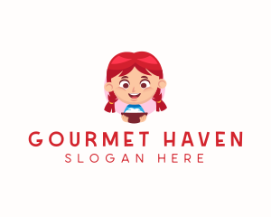 Girl Restaurant Cooking  logo design