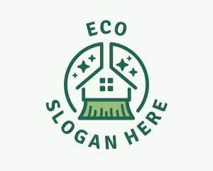 Sweeper - House Broom Cleaning logo design