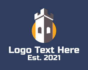 Landmark - Medieval Tower Fort logo design