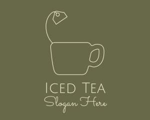 Teabag Mug Outline logo design