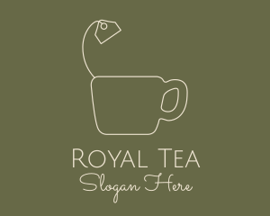 Teabag Mug Outline logo design