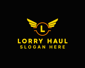 Lorry - Courier Delivery Wings logo design