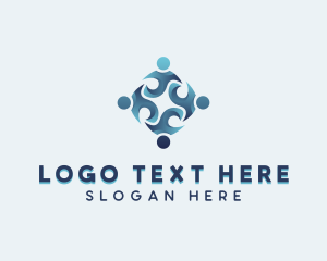 Volunteer - Teamwork People Support logo design