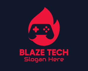 Red Hot Game Controller logo design