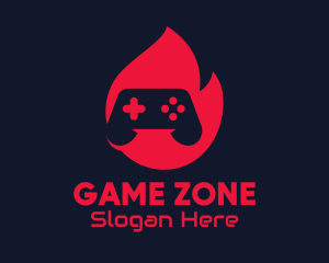 Hot - Red Hot Game Controller logo design