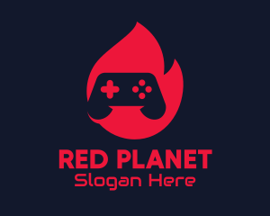 Red Hot Game Controller logo design