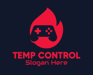 Red Hot Game Controller logo design