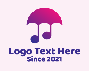 Vocals - Umbrella Music Note logo design