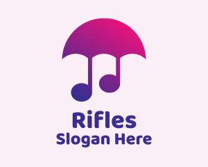 Umbrella Music Note  Logo