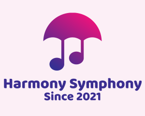 Orchestral - Umbrella Music Note logo design