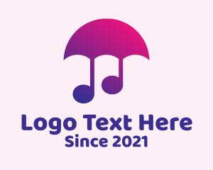 Note - Umbrella Music Note logo design