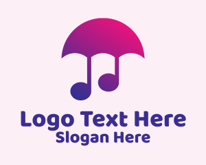 Umbrella Music Note  Logo