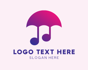 Umbrella Music Note  Logo