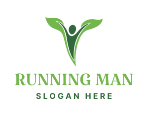 Healthy Lifestyle Human Plant Logo
