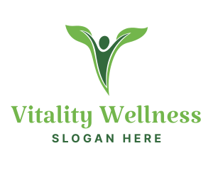 Healthy Lifestyle Human Plant logo design