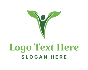 Healthy Living - Healthy Lifestyle Human Plant logo design