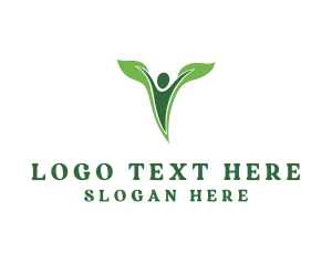 Healthy Living - Healthy Lifestyle Human Plant logo design