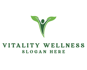 Healthy Lifestyle Human Plant logo design