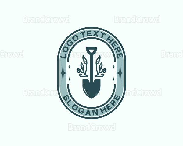 Shovel Plant Gardening Logo