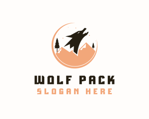 Wolf - Mountain Wolf Animal logo design