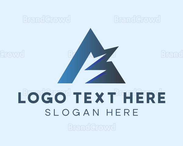 Zigzag Letter A Company Logo