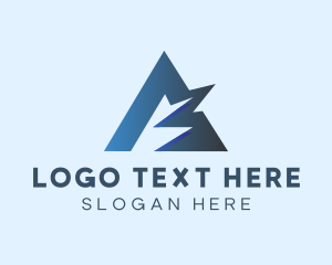 Zigzag Letter A Company  Logo