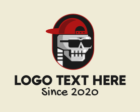 Hip Hop - Cool Punk Skeleton logo design