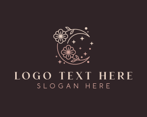 Boho Floral Moon  Logo