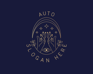 Eye - Hand Fortune Lineart logo design