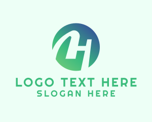 Circle - Modern SImple Letter H logo design