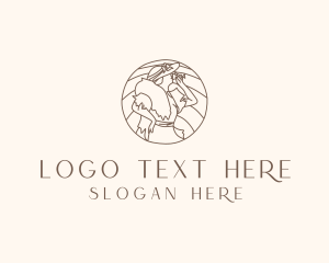 Couture - Fashionable Woman Wine logo design