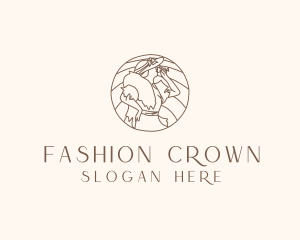 Fashionable Woman Wine logo design