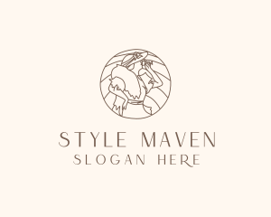 Fashionista - Fashionable Woman Wine logo design