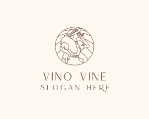 Wine - Fashionable Woman Wine logo design