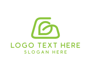 Alphabet - Green G Leaf logo design