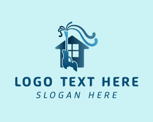 House - Home Cleaning Wash logo design