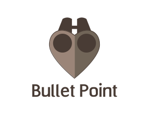Firearm - Brown Heart Binoculars logo design