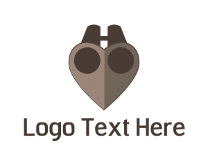 Overwatch - Brown Heart Binoculars logo design