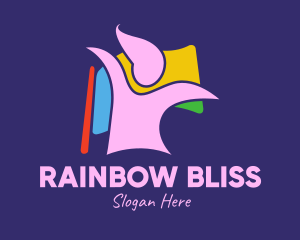 Lgbtq - Colorful Lady Flag logo design