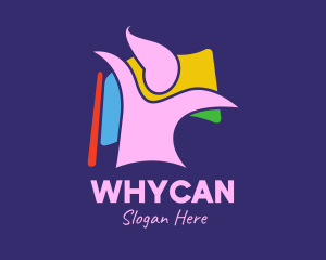 Stylish - Colorful Lady Flag logo design