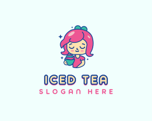 Sundae Dessert Girl logo design