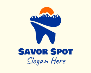 Mountain Dental Tooth logo design