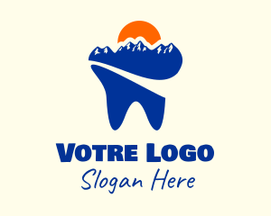 Himalayas - Mountain Dental Tooth logo design