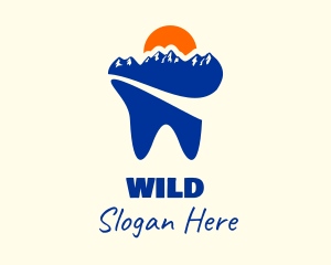 Dentist - Mountain Dental Tooth logo design