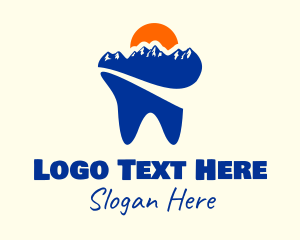 Teeth - Mountain Dental Tooth logo design