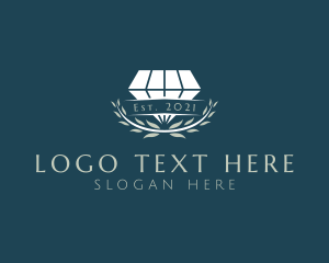 Elegant - Laurel Wreath Diamond logo design